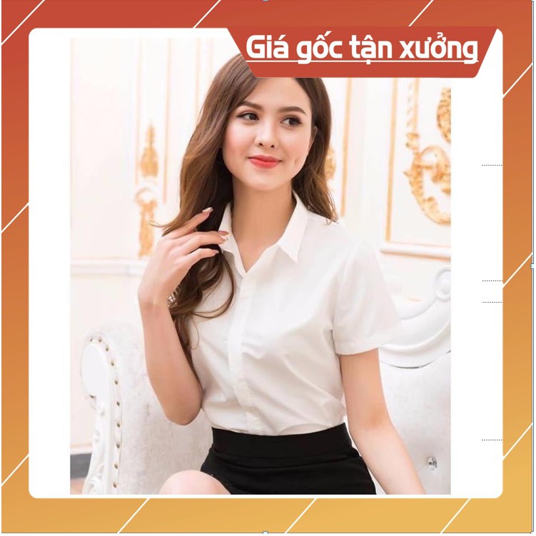 HOT- XẢ KHO KHÔNG LỢI NHUẬN ]-SƠ MI CỘC TAY  - SƠ MI CÔNG SỞ NỮ TRẺ TRUNG - HÀNG VIỆT NAM CHẤT LƯỢNG CAO ( MÃ CC)