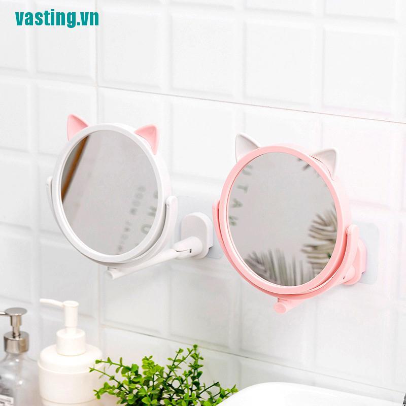 V☆Gương Trang Điểm Gấp Gọn Gắn Tường Không Cần Khoan