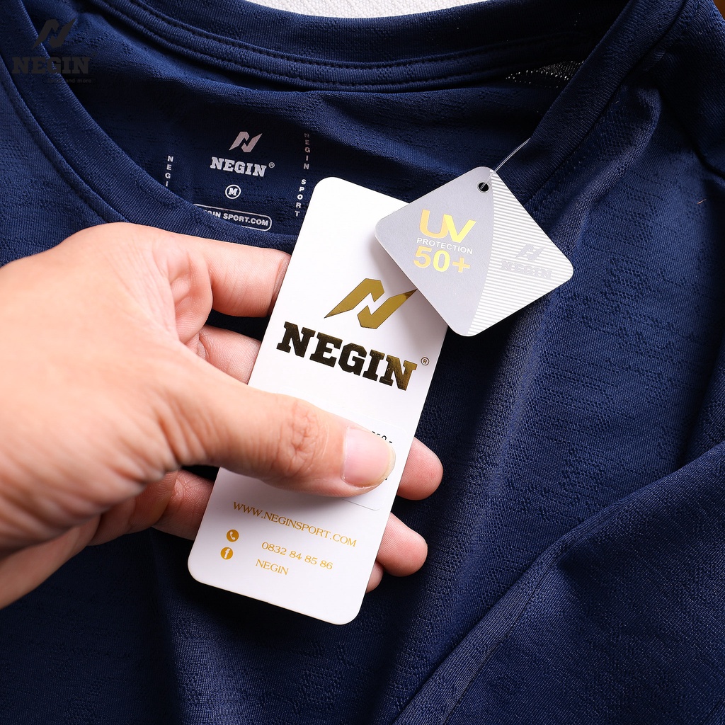 Áo Thun Thể Thao Nam NEGIN Cổ Tròn Tay Ngắn Với Chất Liệu Kháng Khuẩn, Chống Tia UV 0059