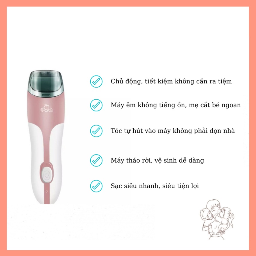 Tông đơ cắt tóc trẻ em thông minh tự động Clipper MK963