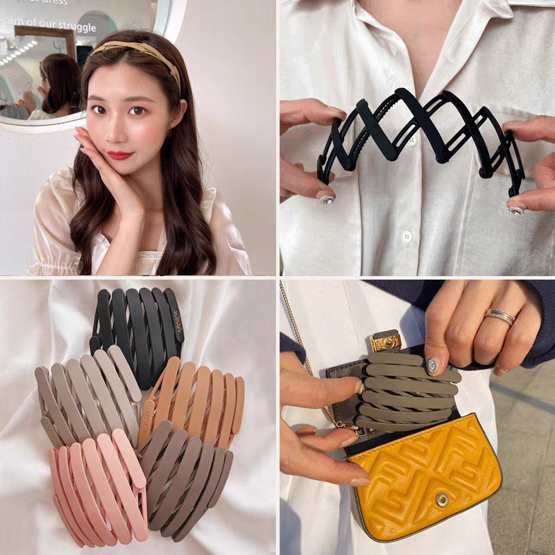 Bờm tóc gập gọn bỏ túi phong cách hàn quốc cho Nam và Nữ