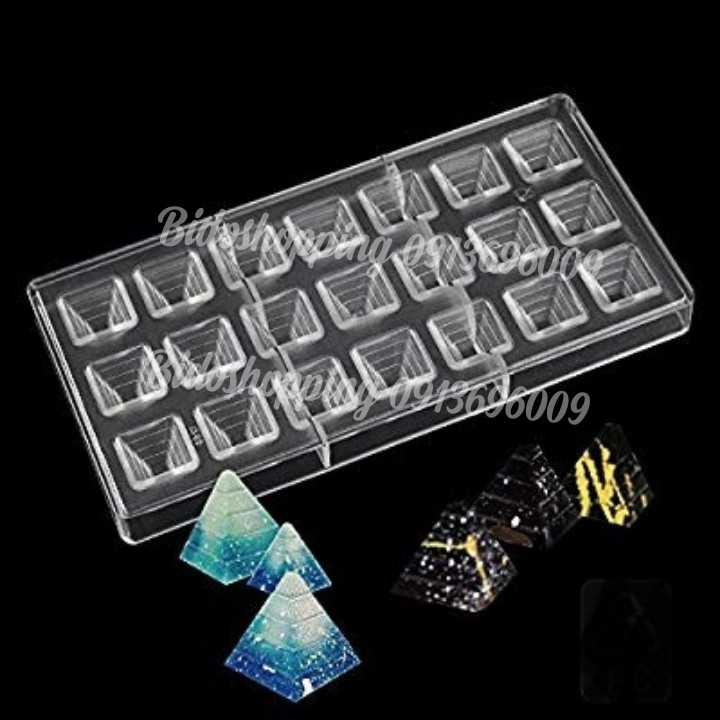 Khuôn sô cô la socola  nhựa cứng PC hình Kim tự tháp 2260