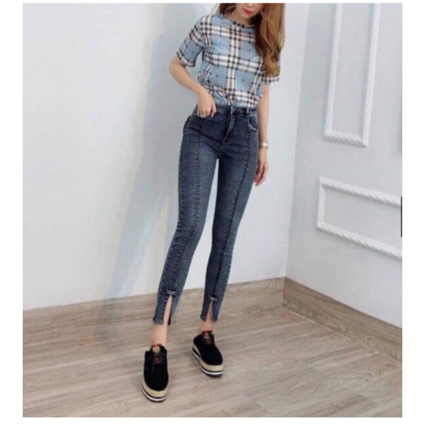 QUAẦN JEAN NỮ XỌC GIỮA XẺ LAI CHẤT GIÃN