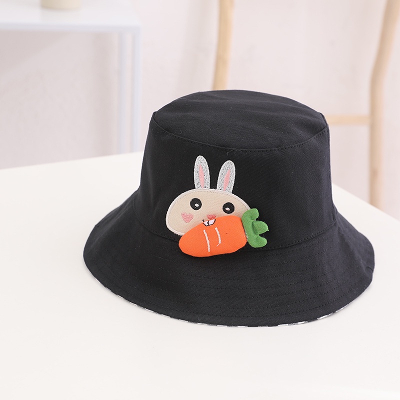 Nón Tai Bèo Che Nắng In Họa Tiết Cà Rốt Hoạt Hình Ba Chiều Thời Trang Xuân Thu Cho Bé