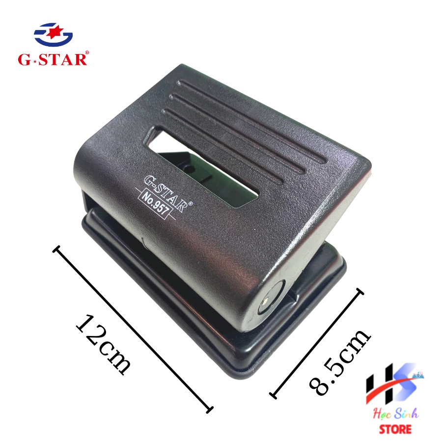 Máy Bấm Lỗ G-star GS957 Size Lớn Bấm 2 Lỗ, Công Suất Bấm 20 Tờ Một Lần Bấm