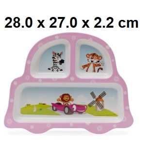 Bộ 10 khay ăn cơm trẻ em nhựa Melamine cho bé 2-3-4-5 tuổi nhiều mẫu khác nhau