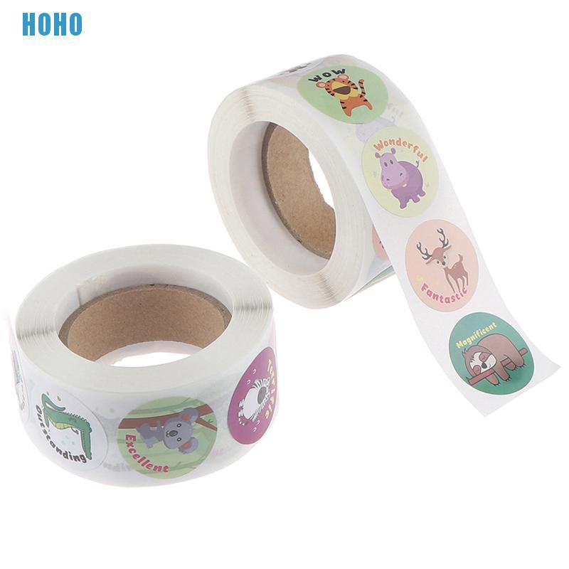 Cuộn 500 Hình Dán Trang Trí Hình Động Vật Hoạt Hình Xinh Xắn
