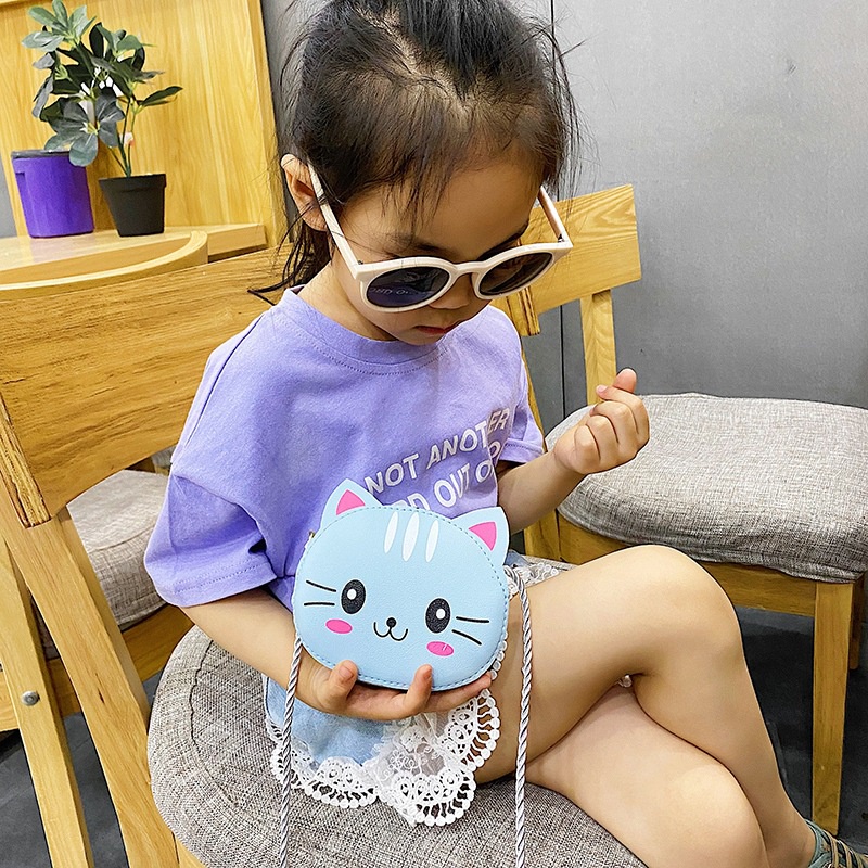 Túi Đeo Chéo Da PU Hình Thú Dễ Thương Cho Bé