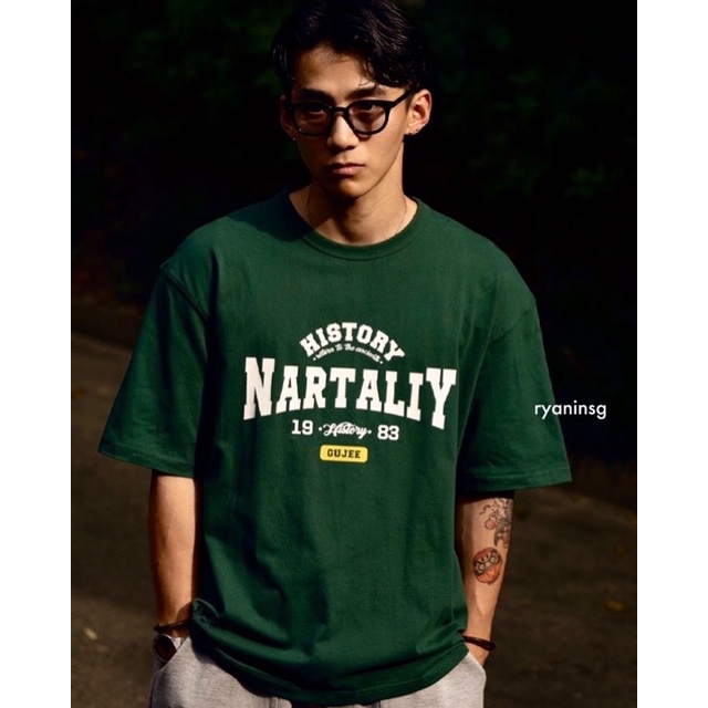 RYAN - Áo thun nam NARTALIY ngắn tay vải cotton thương hiệu RYAN form rộng phong cách Hàn Quốc