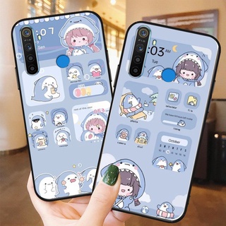 ốp lưng điện thoại oppo realme 5 / 5 pro / c3 bộ cá mập shack đu đu đu xanh