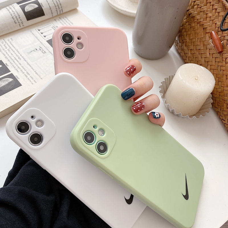 Ốp điện thoại mềm màu kẹo ngọt họa tiết logo Nike cho IPhone 11 Pro Xs Max XR 7 Plus 8 6s 6 SE 2020 | BigBuy360 - bigbuy360.vn