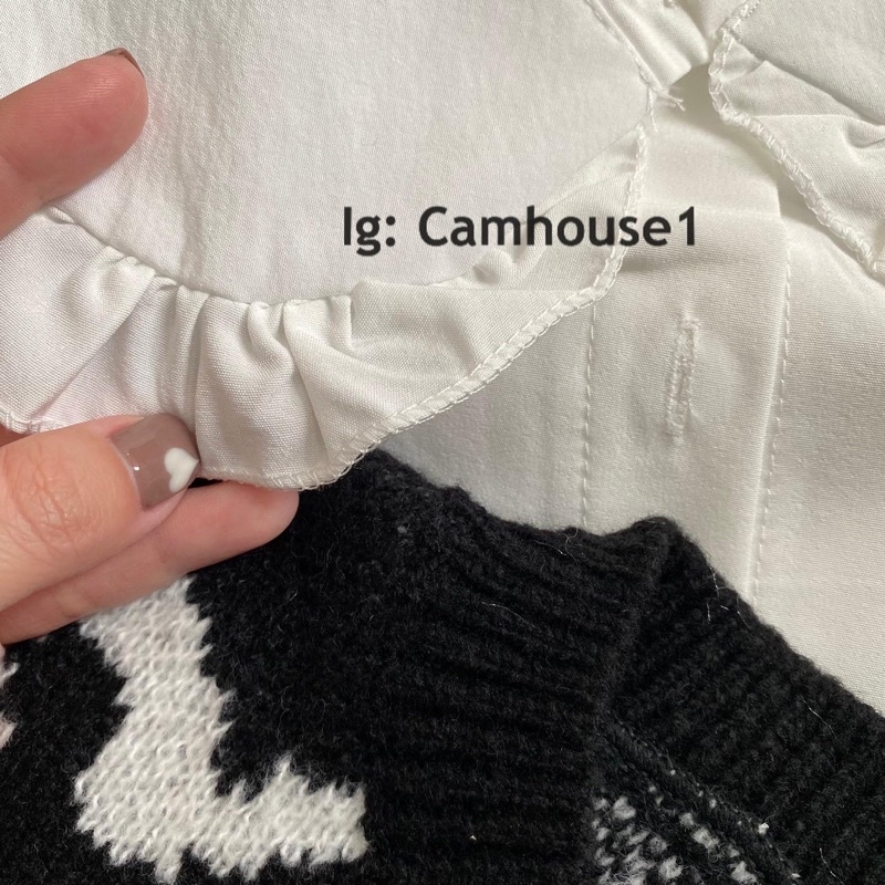 SET ÁO GILE LEN HOẠ TIẾT HOA - ÁO SƠ MI