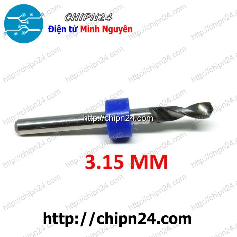 [1 CÂY] Mũi khoan mạch in CNC 3.15mm (Mạch điện tử, PCB)