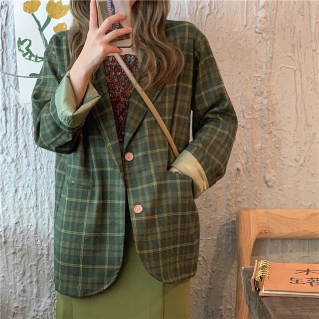(SẴN ÁO) SET ÁO BLAZER CHÂN VÁY SUÔNG XẺ TÀ ULZZANG | BigBuy360 - bigbuy360.vn