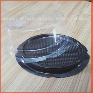 Set 500 hộp đựng bánh F71 hình oval loại tốt, đẹp mắt, màu nâu đen - eBếp247