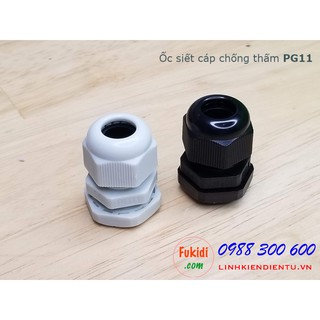 20 cái ốc siết cáp bằng nhựa chống thấm PG11, dùng cho dây điện có phi 4-9mm
