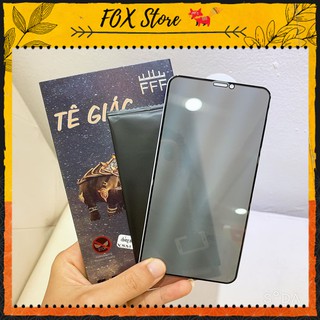 Cường lực Iphone Chống Nhìn Trộm Tê Giác - Kính cường lực chính hãng full màn, chống xước - Fox Store