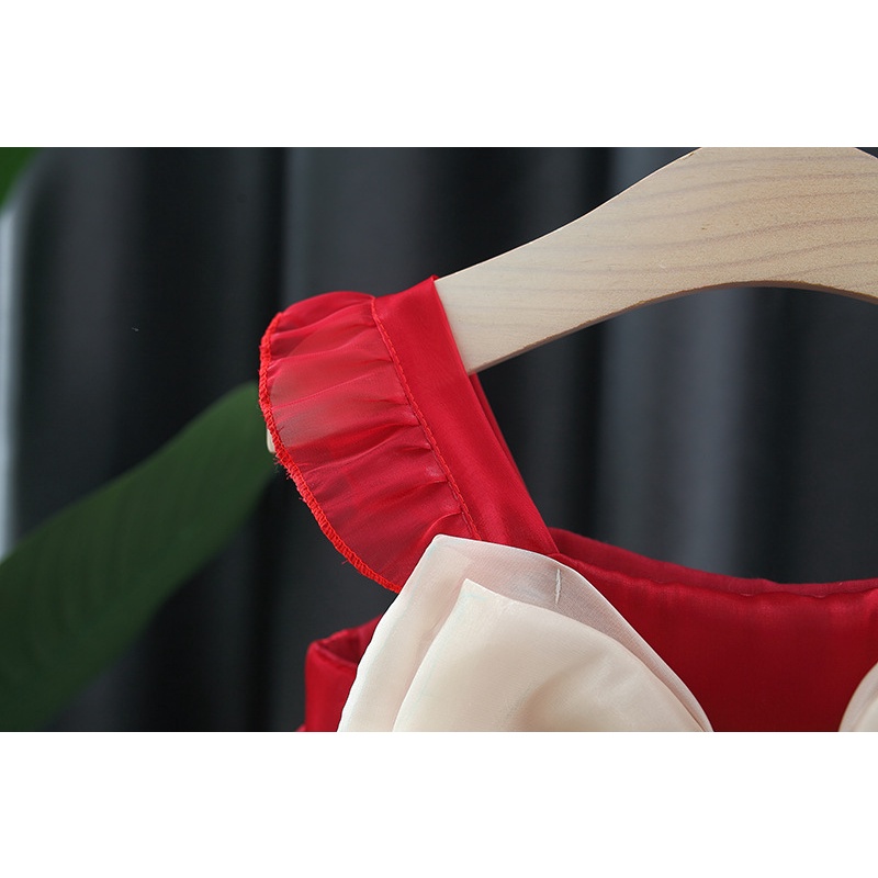 Đầm Công Chúa Vải Lưới Mềm Đính Nơ Thời Trang Mùa Hè Cho Bé Gái Sơ Sinh