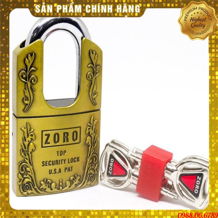 Ổ khóa cao cấp ZORO 6 phân,chìa đạn⚡FREE SHIP⚡ KHÓA BẤM KHÔNG CẦN CHÌA,Ổ Khóa 6 Phân Chống Cắt, Khoá Nhà Chống Trộm