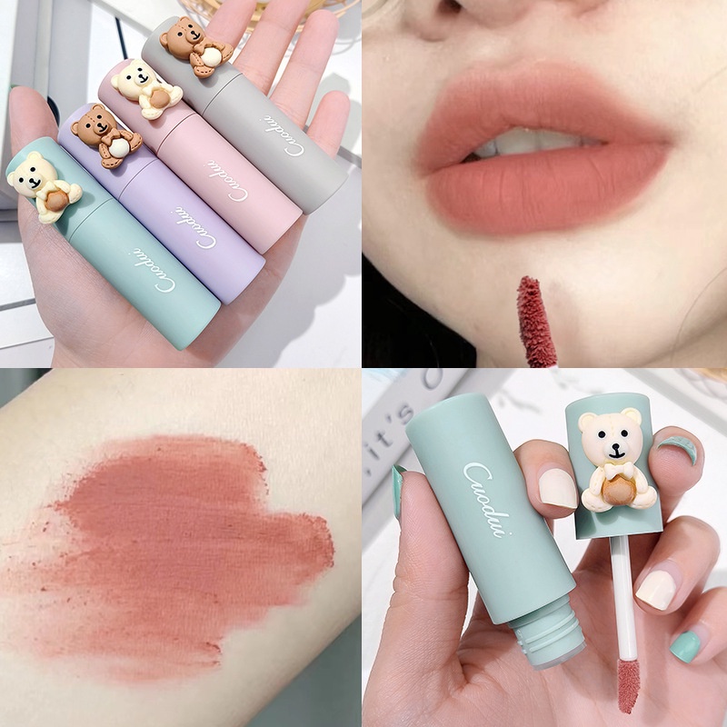 Son Môi Dưỡng Ẩm Lâu Trôi Chống Thấm Nước Hình Búp Bê Dễ Thương