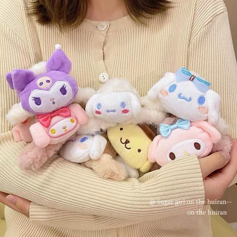 SANRIO Kẹp Tóc Lông Xù Hình Chó Yugui Hoạt Hình Phong Cách Hàn Quốc Dành Cho Bé Gái
