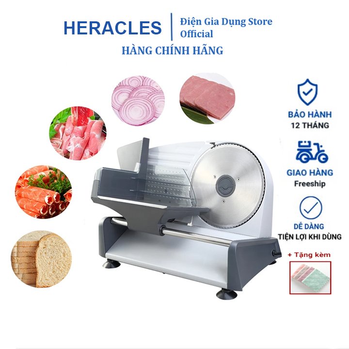 Máy Thái Thịt Đông Lạnh, Cắt Lát Rau Củ, Giò Chả Đa Năng Chỉnh Độ Dày 0.5-15mm