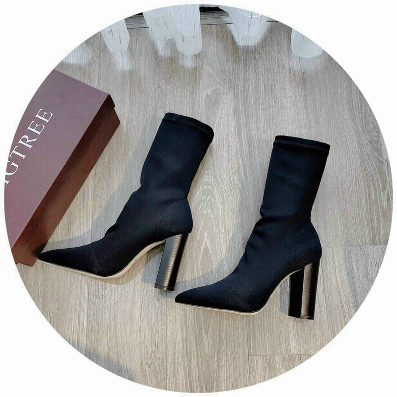 Boot ôm sát cổ chân gót 7cm sang chảnh fullbox