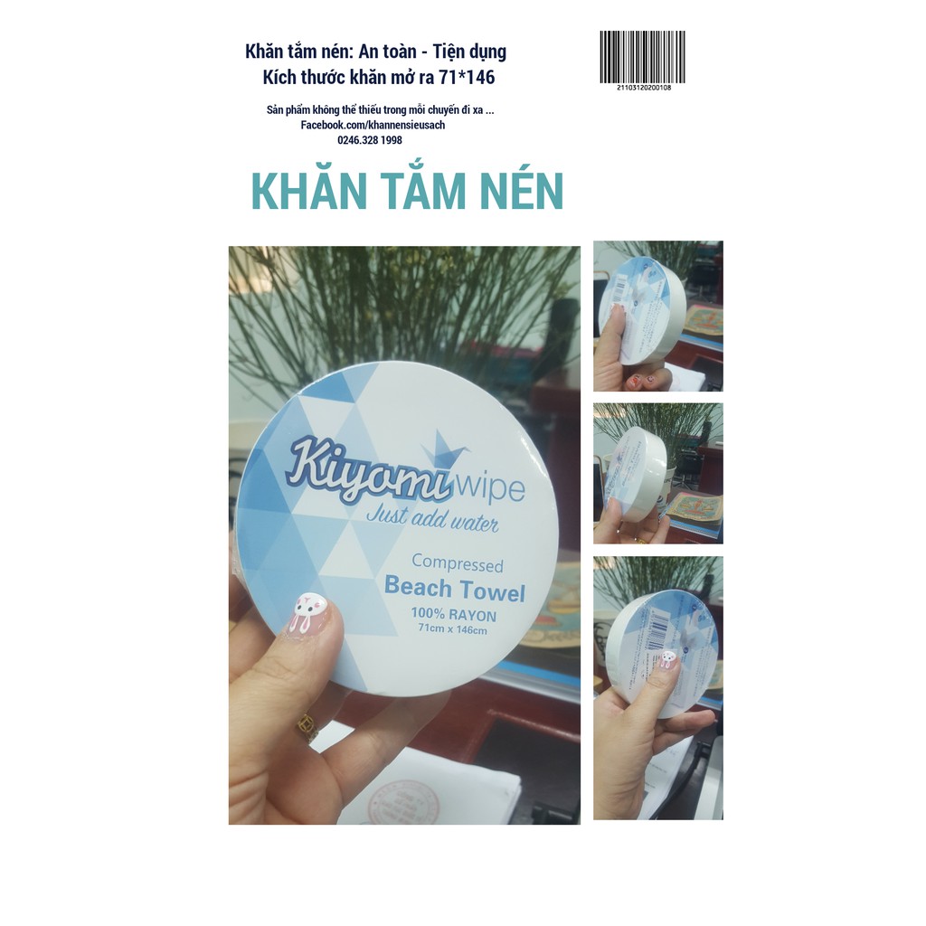 KHĂN TẮM NÉN KIYOMI NHẬT