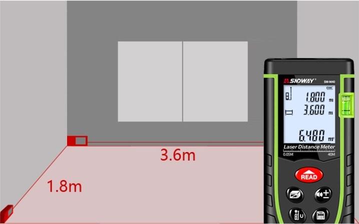 Thước đo khoảng cách bằng tia laser SNDWAY SW-M60 phạm vi đo 60m- Sử Dụng Thước Đo Từ Xa Cao Cấp 60m bảo hành 1 đổi 1