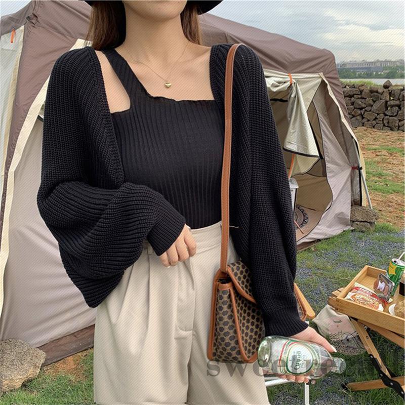 Áo Khoác Cardigan Dệt Kim Tay Dài Màu Trơn Thời Trang Mùa Thu Cho Nữ | BigBuy360 - bigbuy360.vn