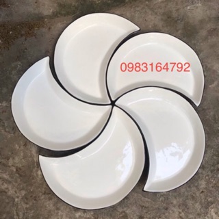 Bộ đĩa ăn hình bán nguyệt 5 cánh