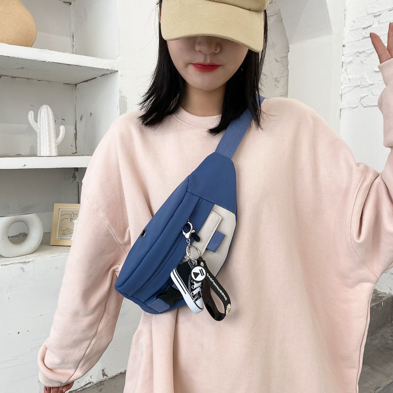 Túi Đeo Chéo Ngực Vải canvas Phong Cách Harajuku Nhật Bản Thời Trang Cho Nam Và Nữ