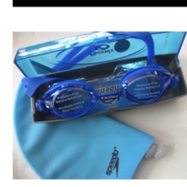 Combo kính bơi 203 và nón bơi phonix/ sp eedo