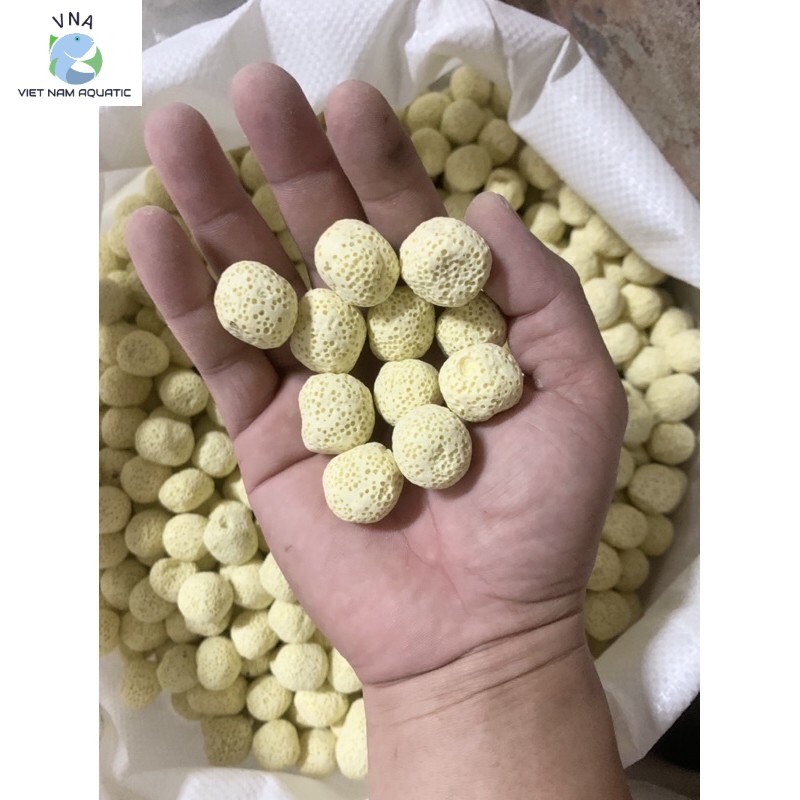 Sứ bi vàng - Vật liệu lọc cho bể cá (100g)