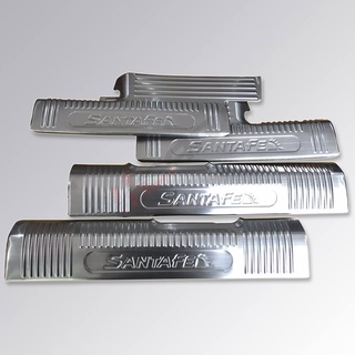 Ốp bậc trong santafe 2019-2021 inox
