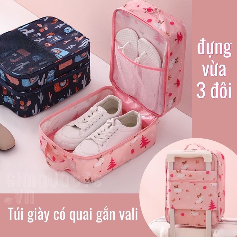 (HÀNG TỐT) Túi đựng giày du lịch hoạ tiết