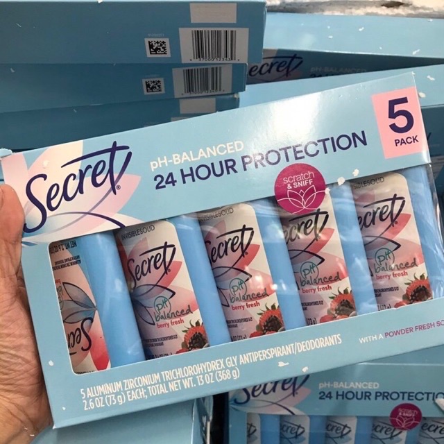 LĂN KHỬ MÙI DẠNG SÁP DÀNH CHO NỮ SECRET PH BALANCED FRESH 24H Mỹ 73g