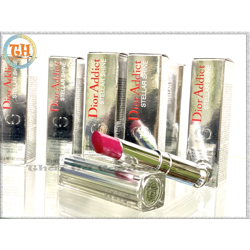 Son bóng Dior màu hồng mẫu đơn số 871 Dior Addict Stellar Shine Lipstick No.871 Peony Pink