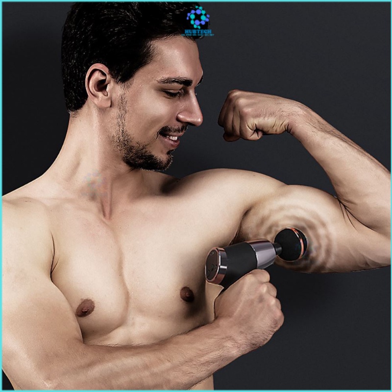 Máy massage cầm tay mini Rohs KH525 20 Cấp Độ Kèm 4 Đầu Massage màn hình hiển thị số