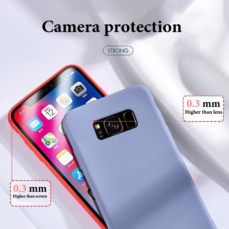 Ốp Lưng Silicone Mềm Nhiều Màu Cho Samsung Galaxy S8 S9 S10 Plus S10E