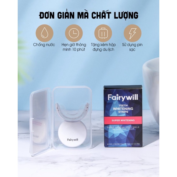 KIT làm trắng răng tại nhà FAIRYWILL FW-106 hiệu quả tức thì, không gây ê buốt, dành cho mọi loại răng – Hàng Chính Hãng