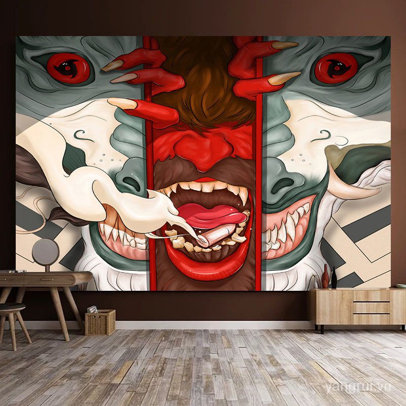 Tấm vải treo tường trang trí nội thất phong cách Ukiyo-E