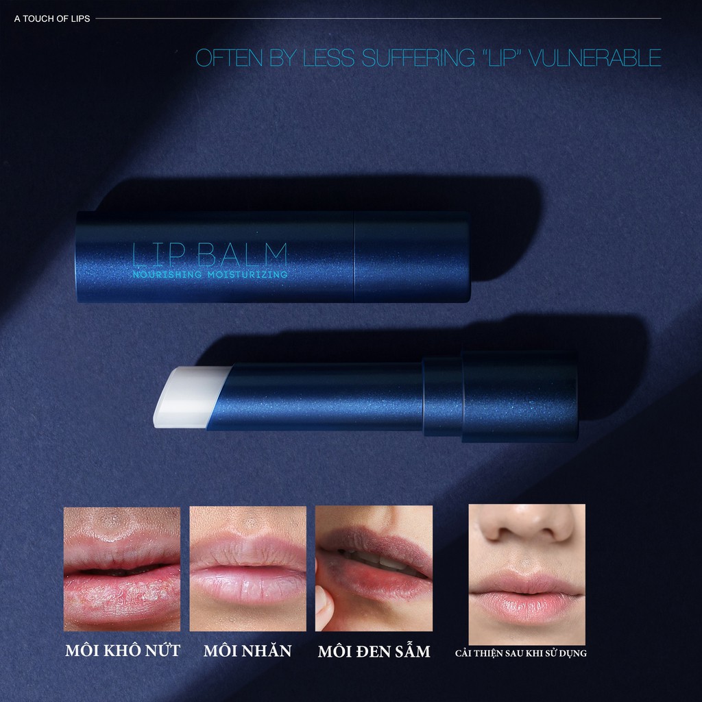 Son Dưỡng Ẩm BLUEMAN 3.2g Cải Thiện Nếp Nhăn Môi Dành Cho Nam