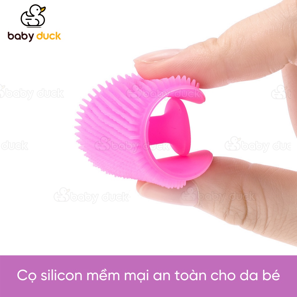 Cọ tắm gội đầu silicon cho trẻ sơ sinh, cọ tắm silicon siêu mềm cho bé loại bé