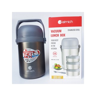 Bình Đựng Thức Ăn Giữ Nhiệt Elmich 3128- 1800ml Hàng Cao Cấp Có Thể Để Thức Ăn, Cháo, Canh Chuyên Dành Cho Dân VĂn Phòng
