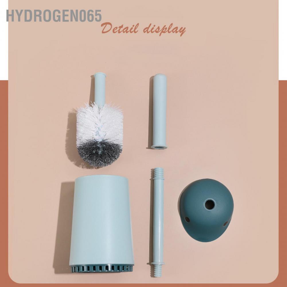 Hydrogen065 Household Toilet Brush Creative Bathroom Cleaning Tool with Holder Bowl and Long Handle Standing Set