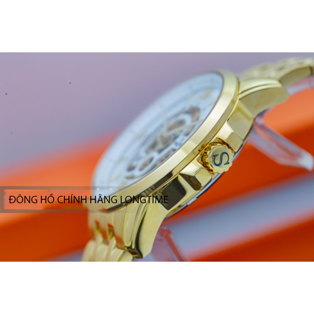 Đồng hồ nam mặt kính Sapphire SRWATCH SG8894.1402 trắng máy bằng thép không gỉ được