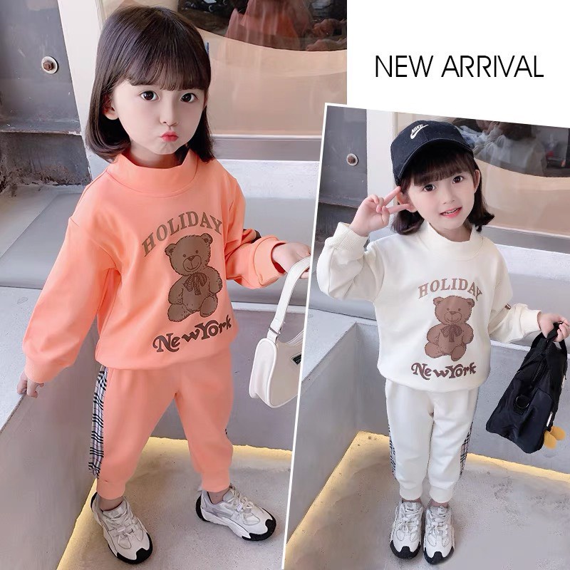 Bộ bé gái thu đông dài tay cho bé từ 8-18kg