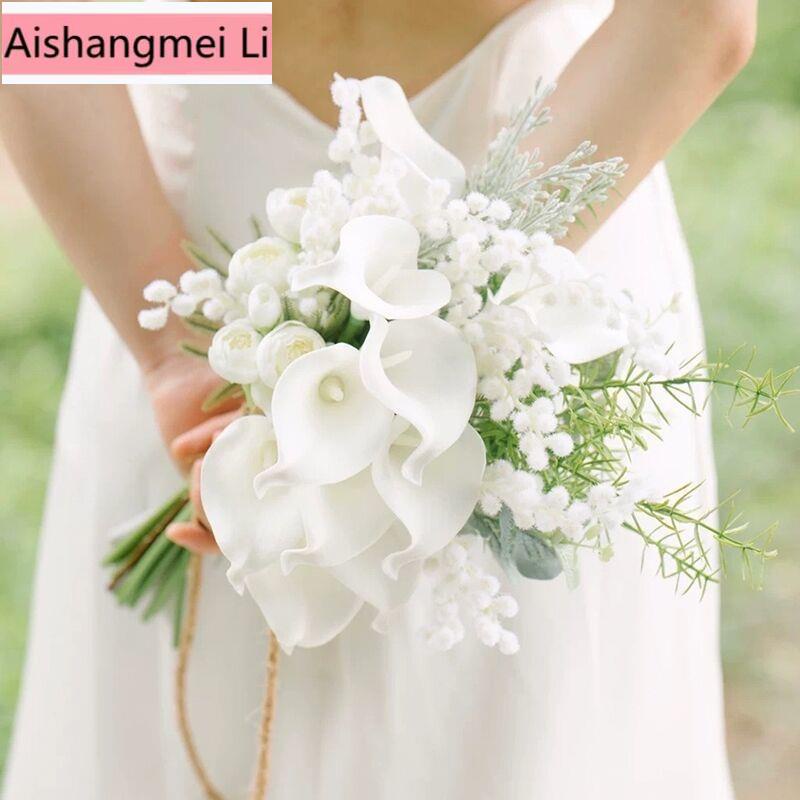 Bó Hoa Sen Giả Cầm Tay Dùng Làm Phụ Kiện Chụp Ảnh Cưới