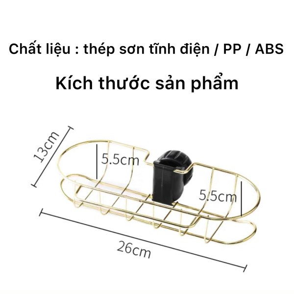 Giỏ Giá treo vòi nước bồn chậu để đồ rửa bát , rửa tay phong cách quý phái